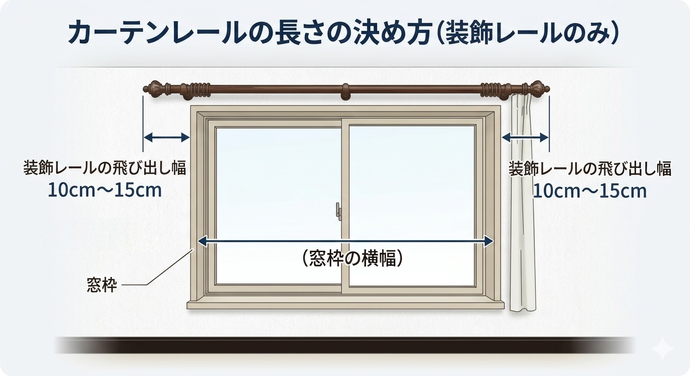 装飾レール長さ